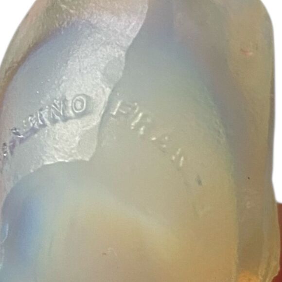 Vintage Sabino France Art Glass Bird Sitting  Resting Signed Opalescent - Picture 3 of 4